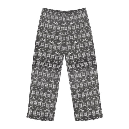 Mens Gray Festive Forest Pajama Pants