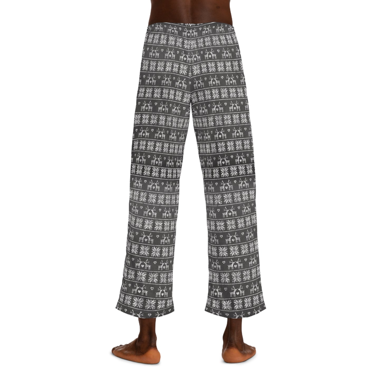 Mens Gray Festive Forest Pajama Pants