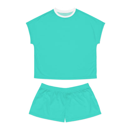 Womens Turquoise Short Pajama Set