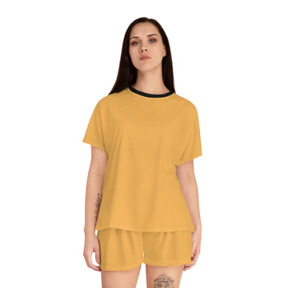 Womens Mustard Short Pajama Set