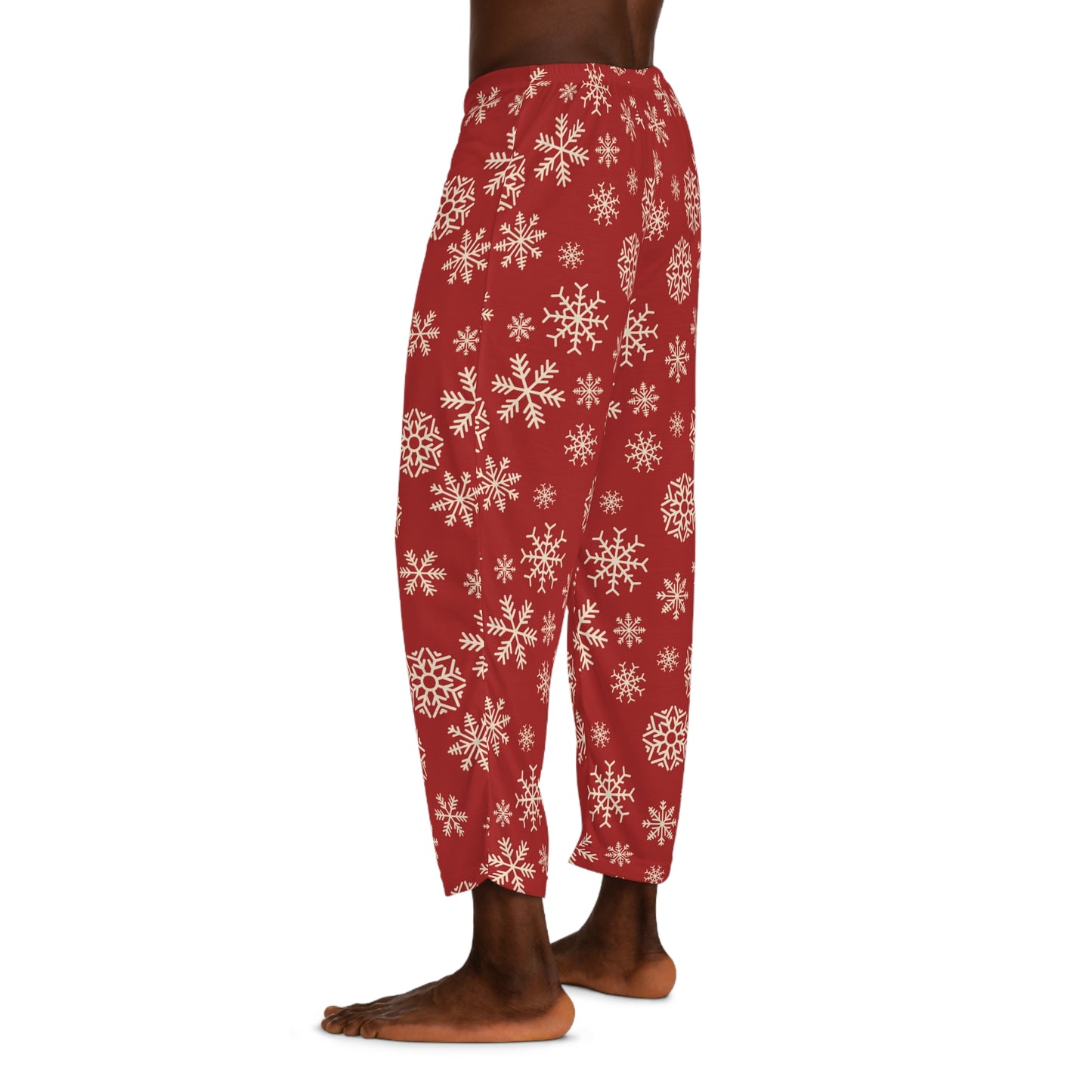 Mens Frosted Snowflakes Pajama Pants