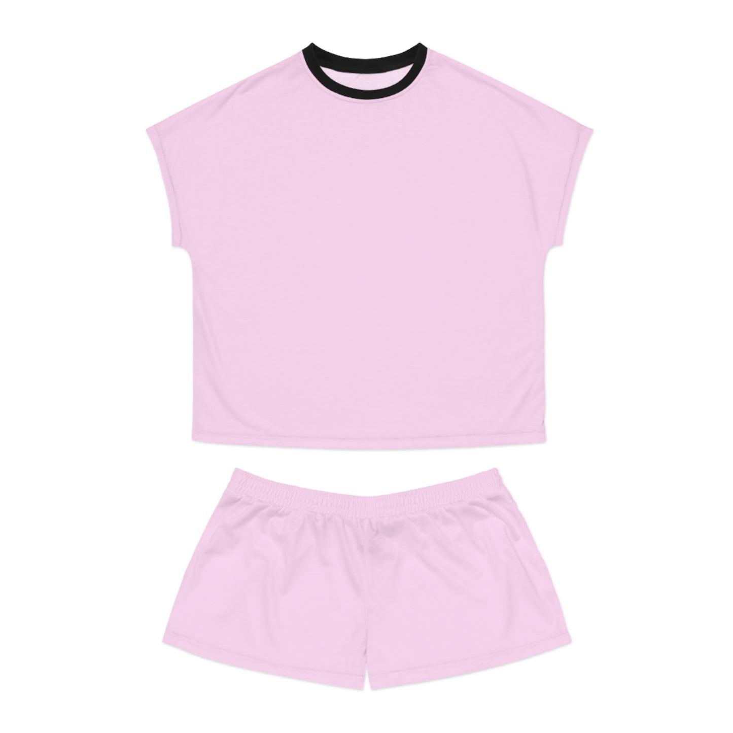 Womens Baby Pink Short Pajama Set