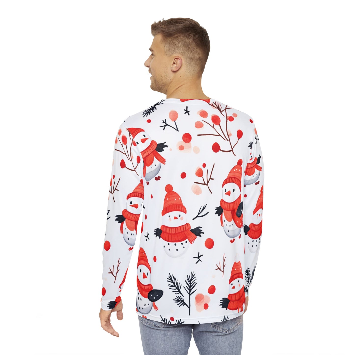 Mens Frosty Fun Long Sleeve Pajama Shirt