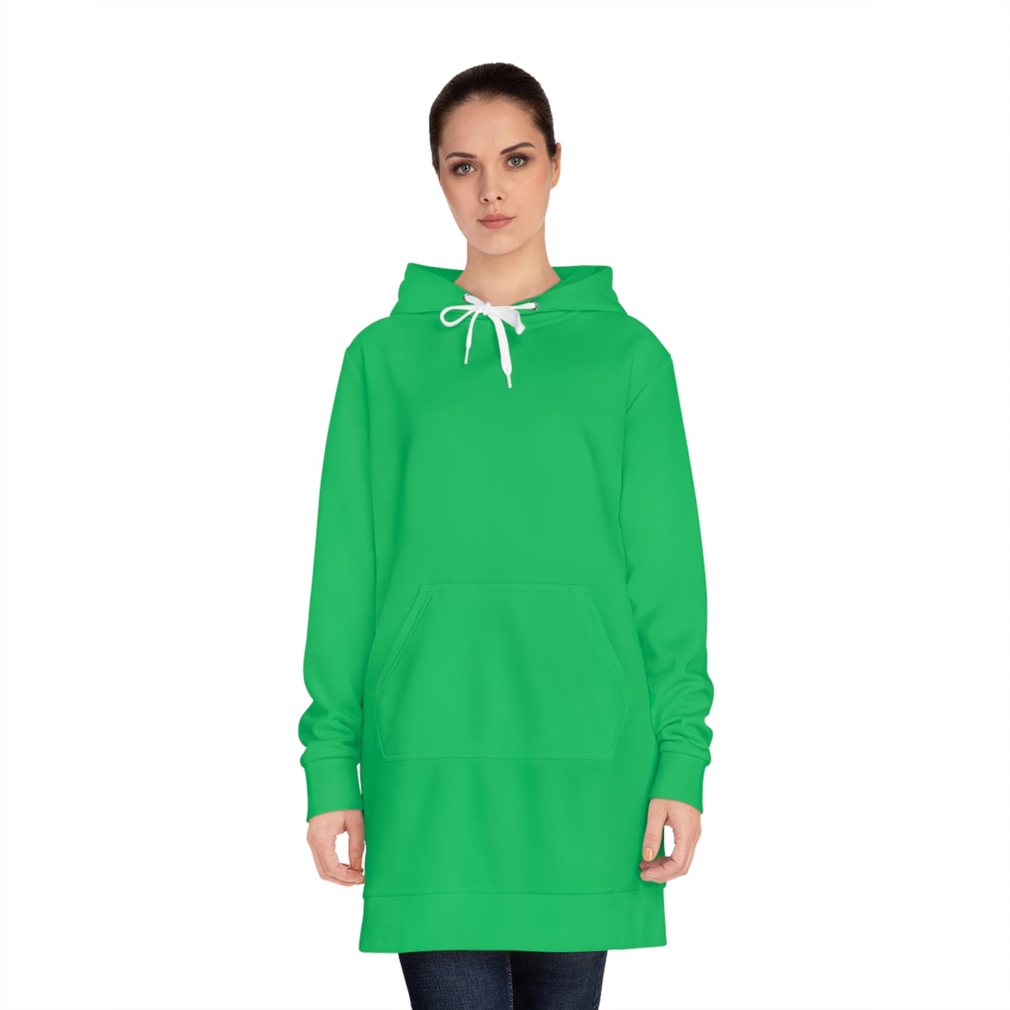 Womens Emerald Green Hoodie Pajama Dress