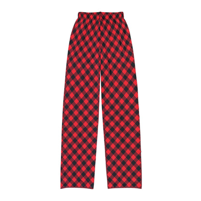 Kids Red Plain Pajama Pants