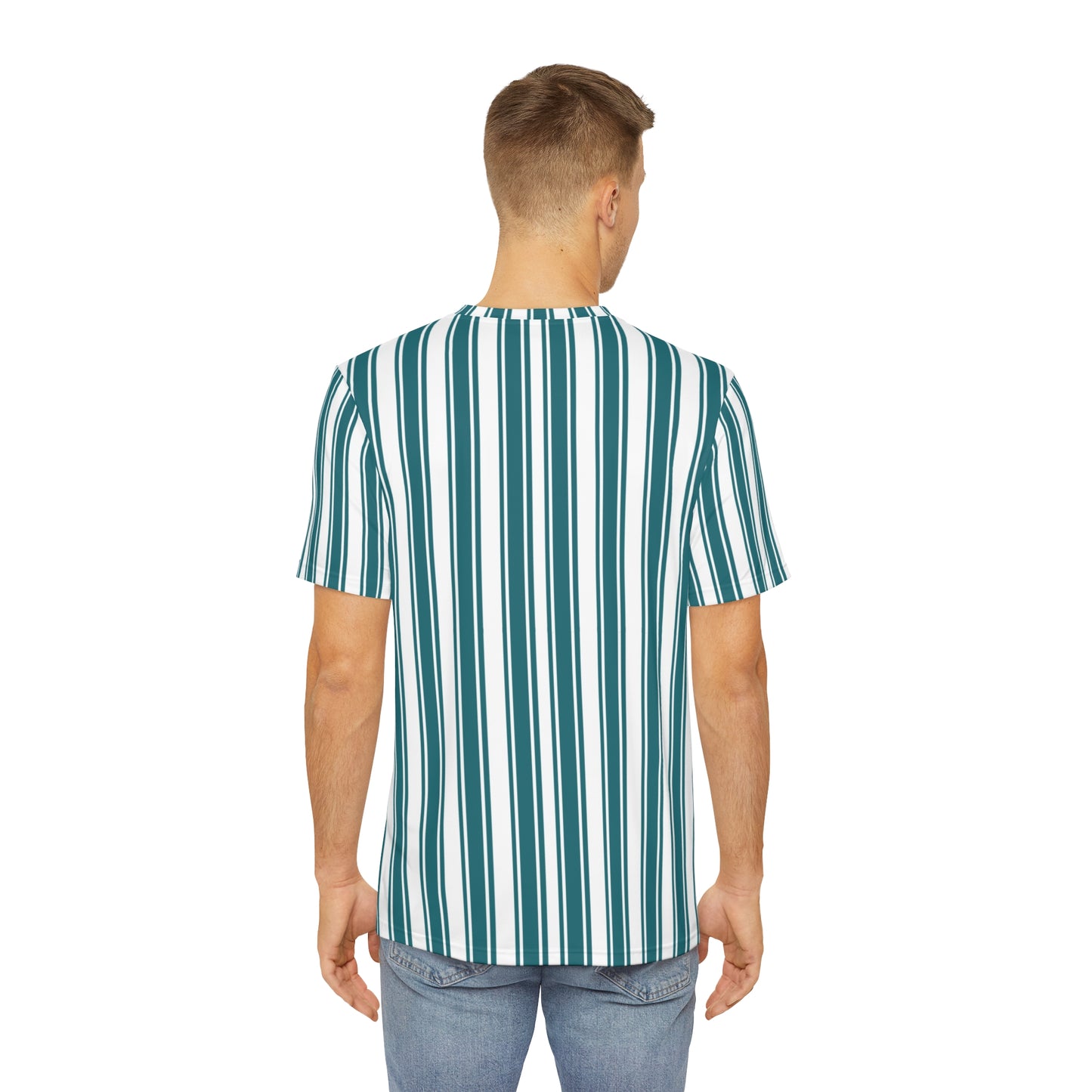 Mens Green Striped Pajama Tee