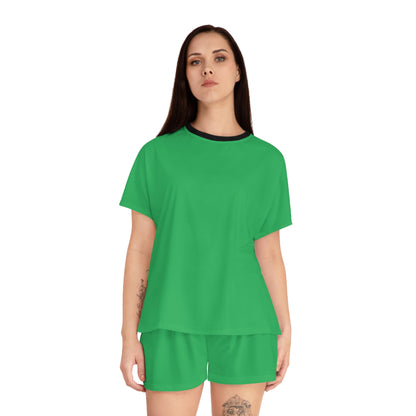 Womens Emerald Green Short Pajama Set