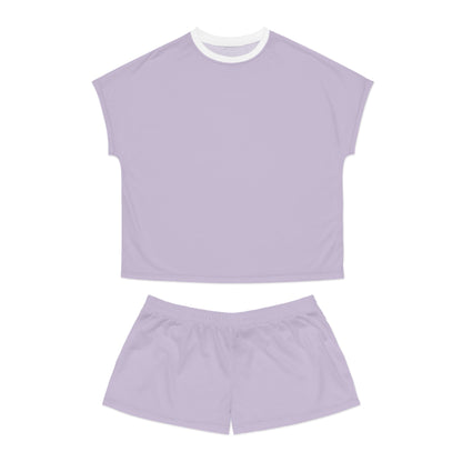 Womens Light Purple Short Pajama Set