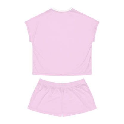 Womens Baby Pink Short Pajama Set