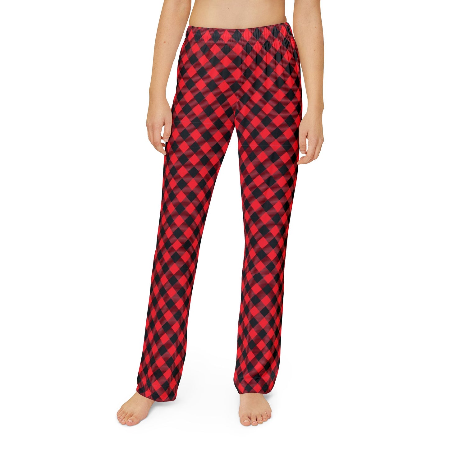 Kids Red Plain Pajama Pants